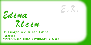 edina klein business card